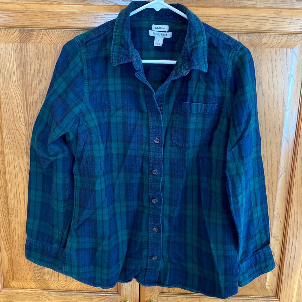 Women’s LL Bean Flannel Shirt, size M